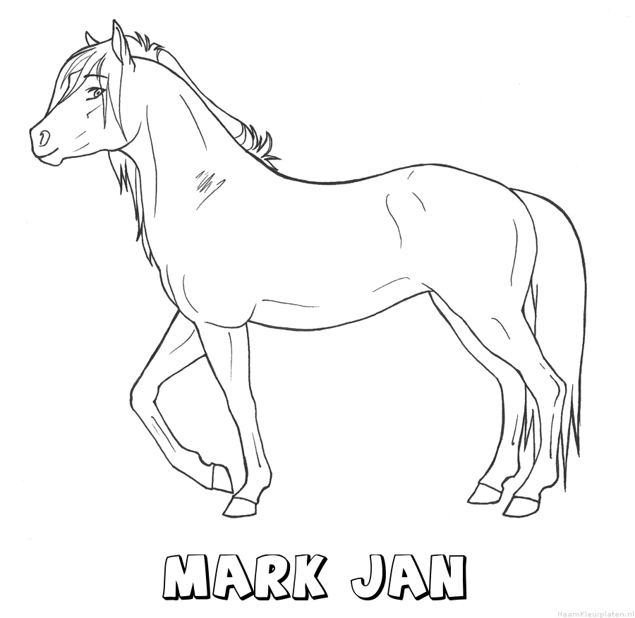 Mark jan paard kleurplaat